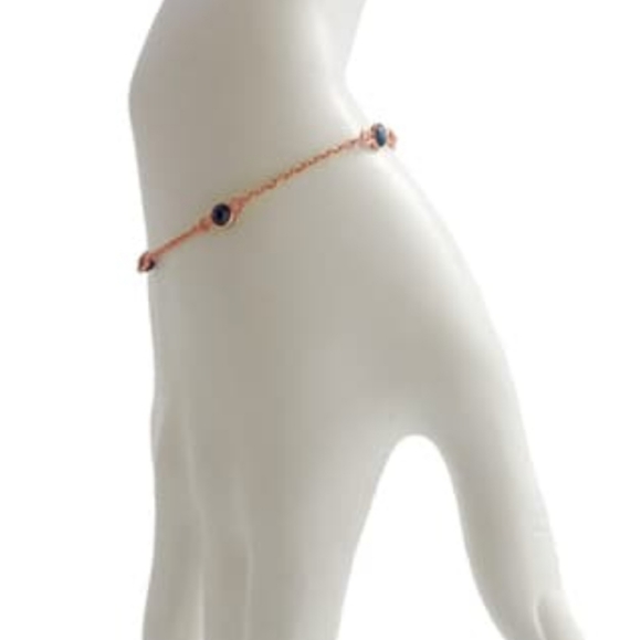 Savvy Cie Jewelry - Savvy Cie Rose Gold and Sapphire Bracelet